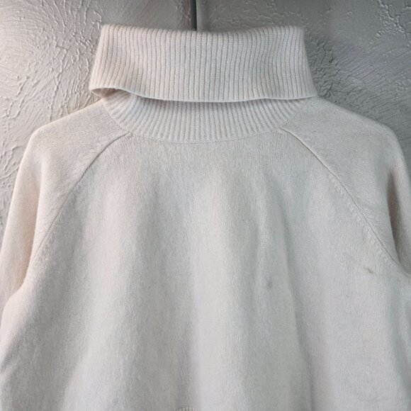 Athleta Alpine Turtleneck Sweater Wool Cashmere S White Minimalist Preppy Top - Picture 3 of 11